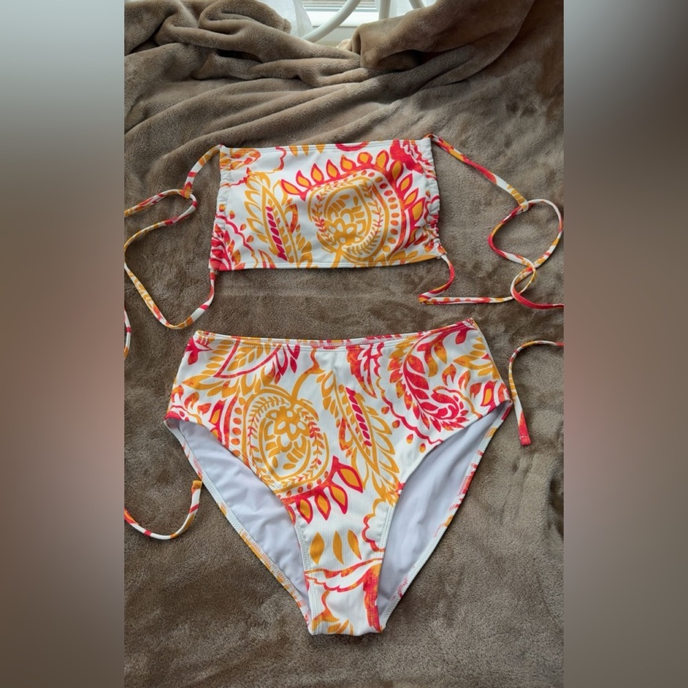 Cute floral colorful bikini set